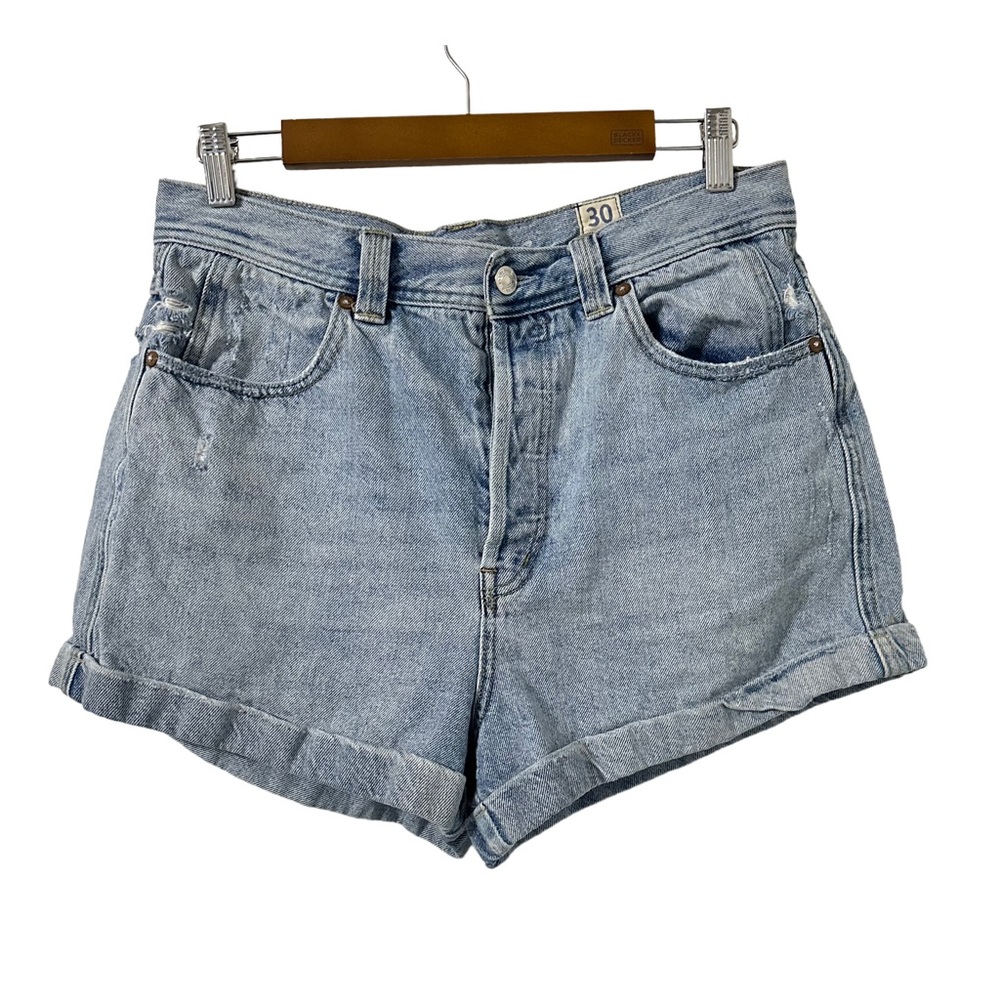 We The Free Free People Setting With The Sun denim shorts in blue Size 30
